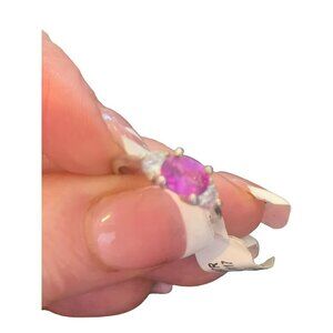 New Women's Cute & Dainty Soft Fushia/Clear CZ